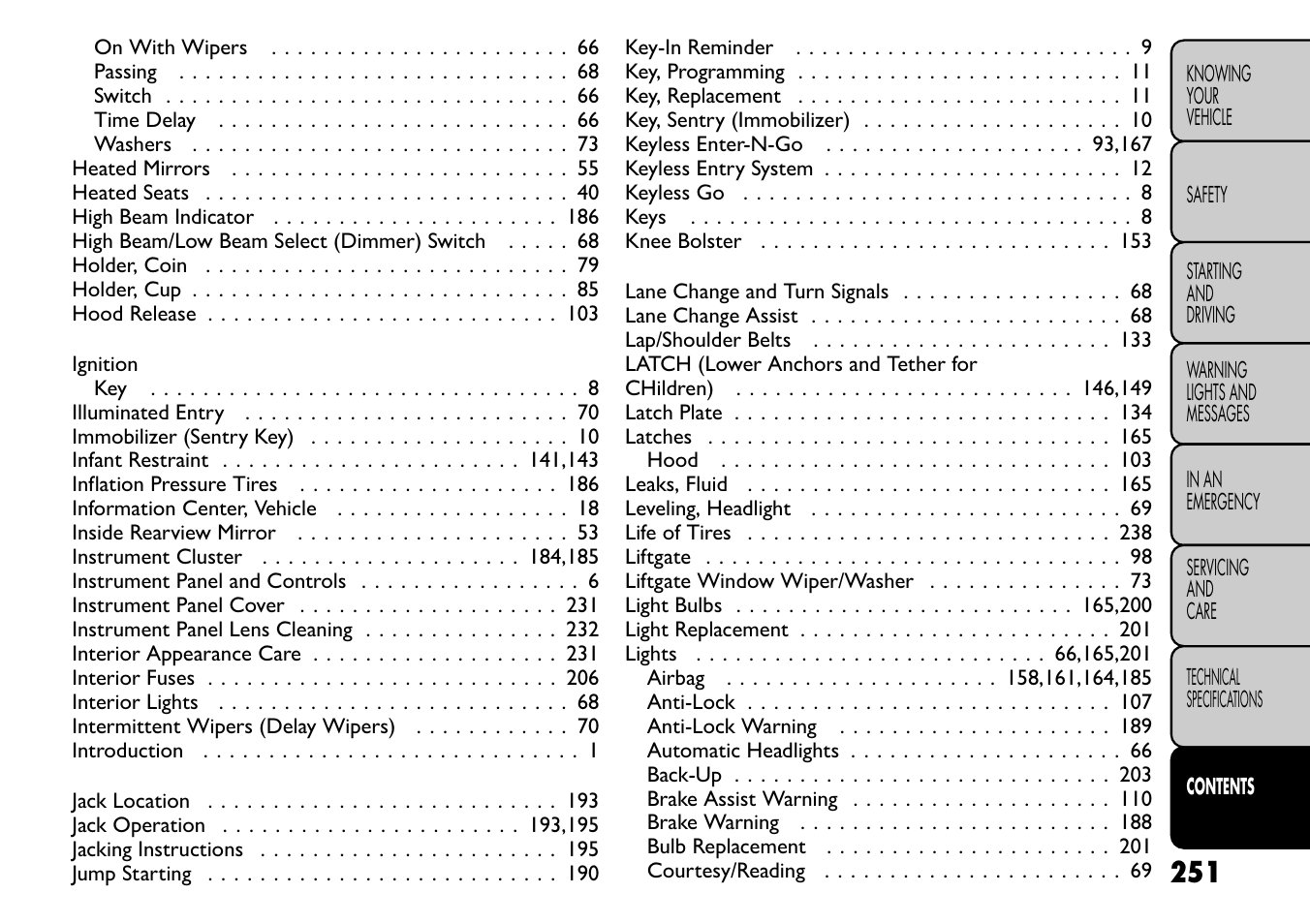 FIAT Freemont User Manual | Page 257 / 266