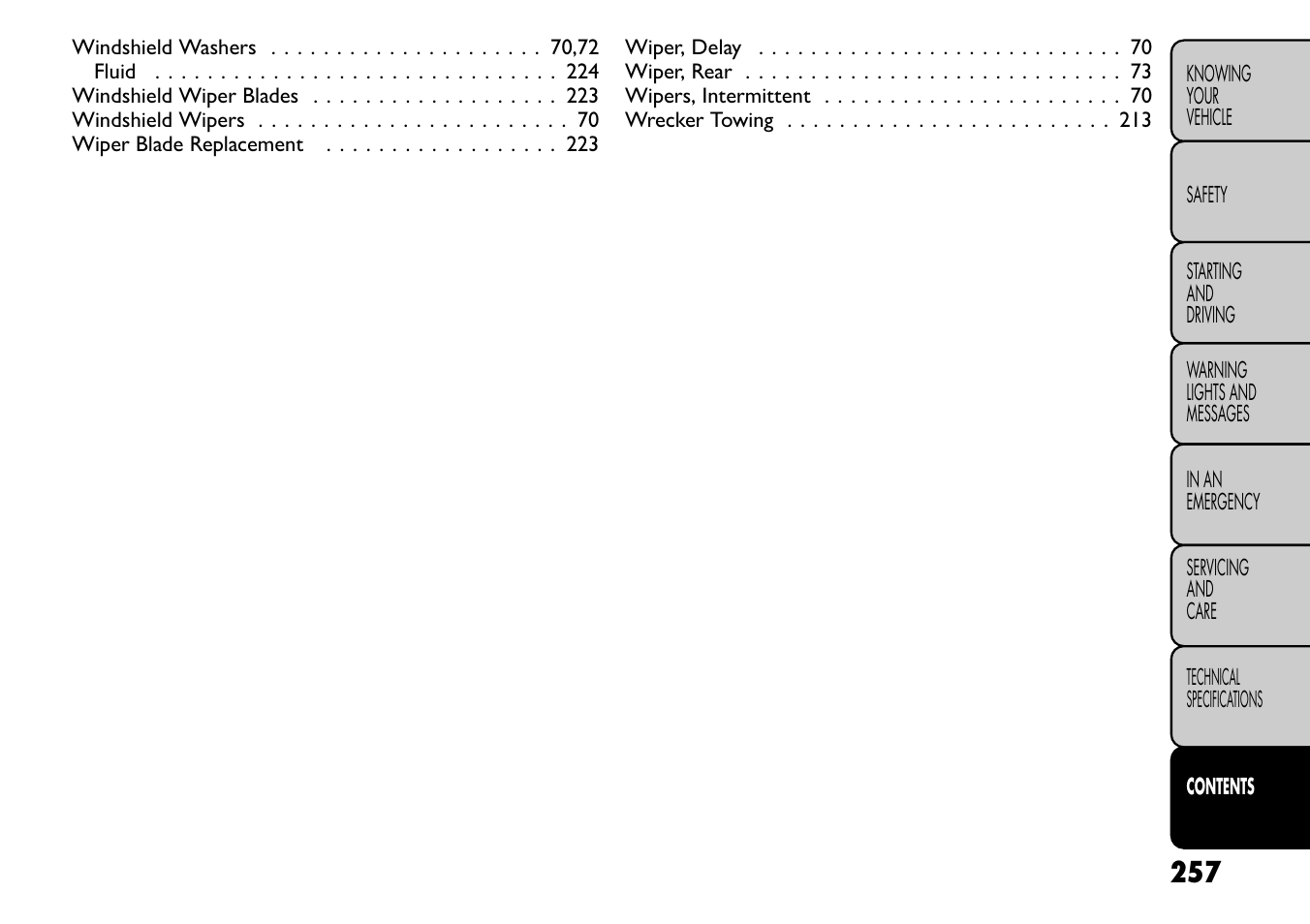 FIAT Freemont User Manual | Page 263 / 266