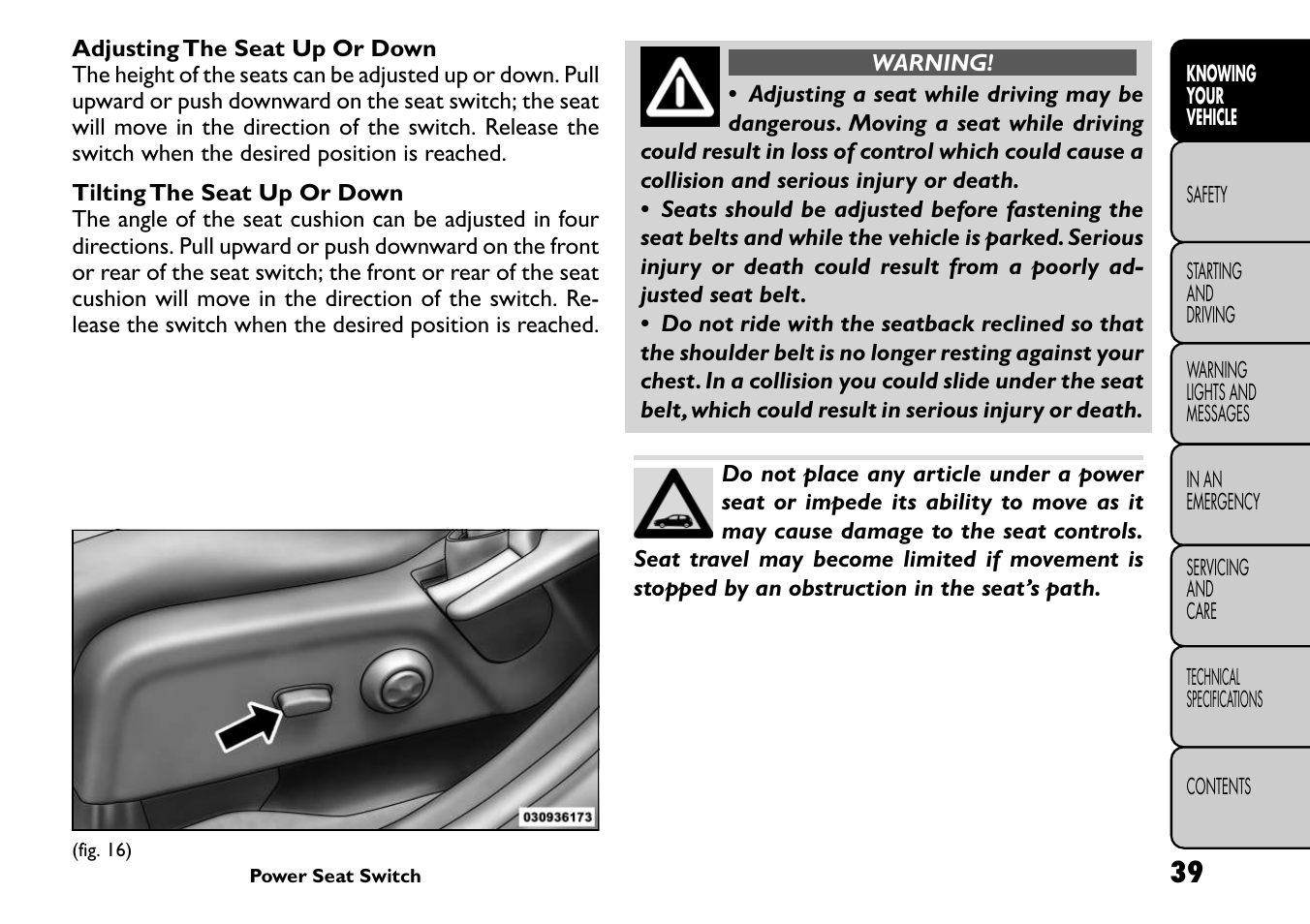 FIAT Freemont User Manual | Page 45 / 266