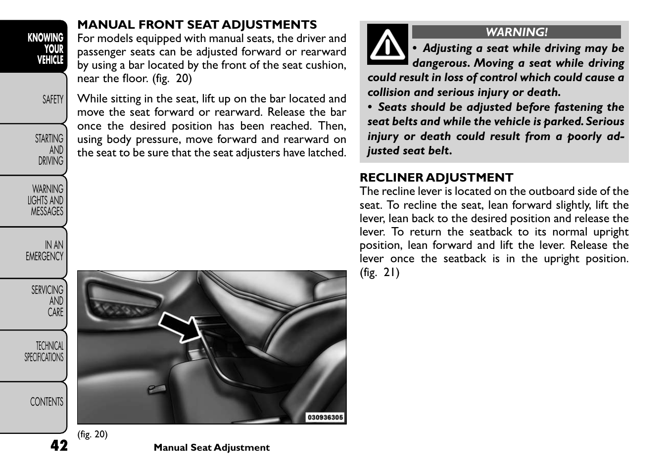 FIAT Freemont User Manual | Page 48 / 266