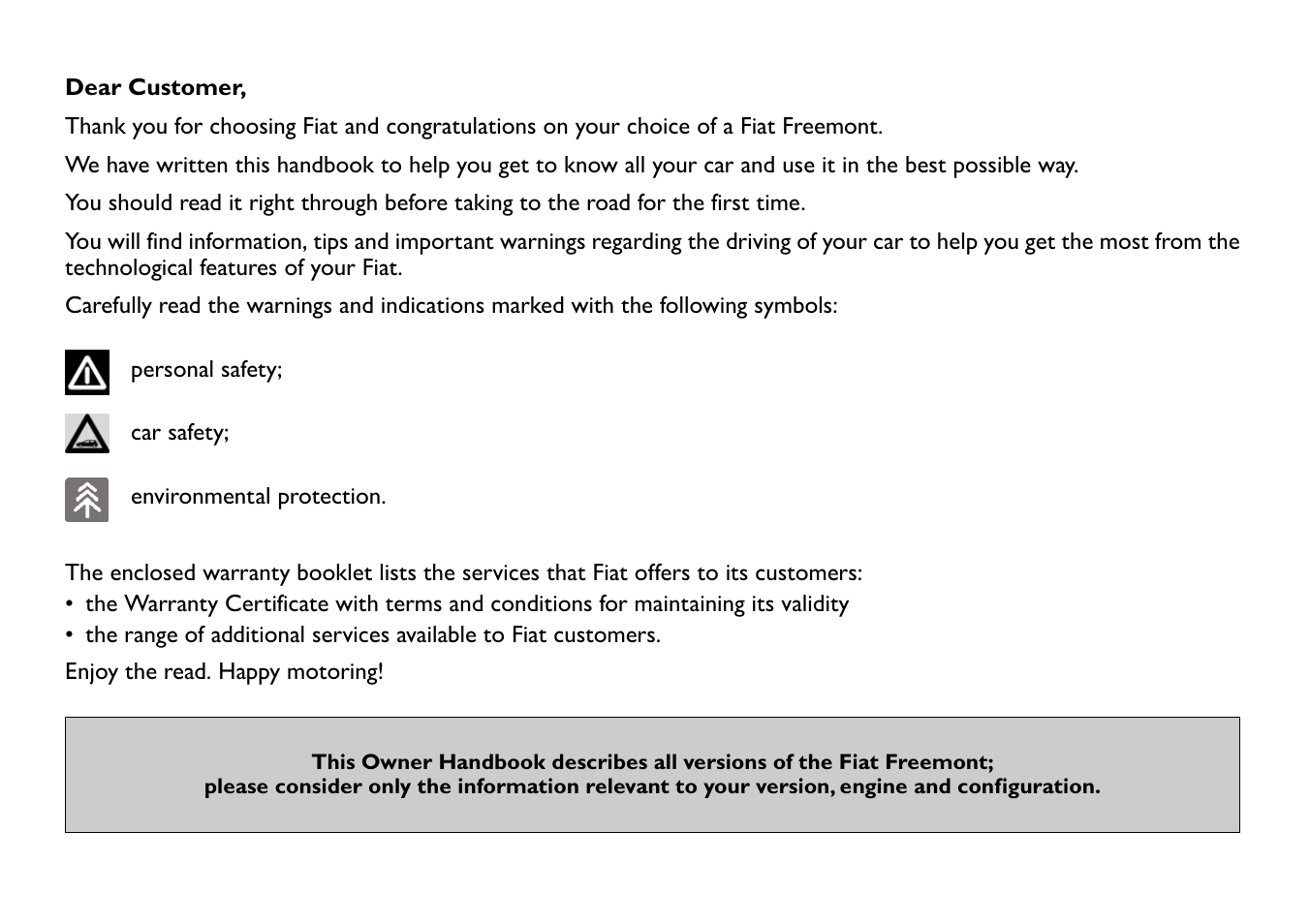 FIAT Freemont User Manual | Page 5 / 266