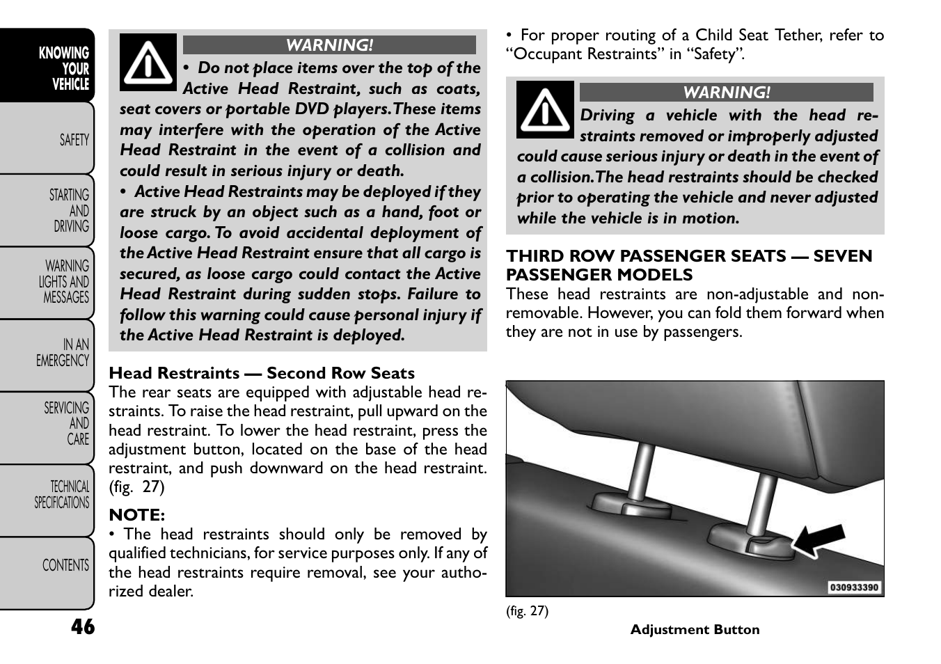 FIAT Freemont User Manual | Page 52 / 266