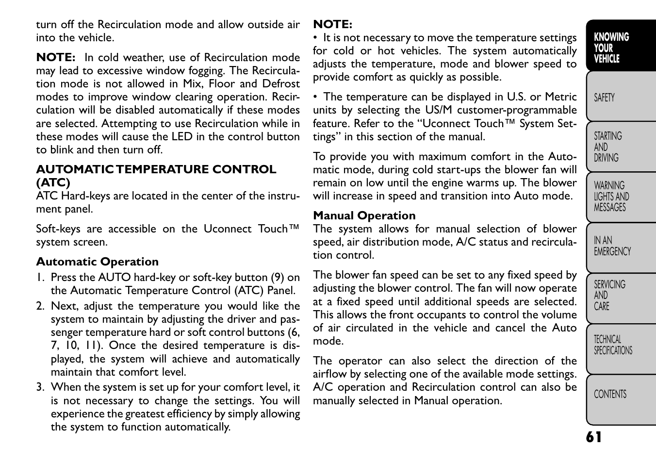 FIAT Freemont User Manual | Page 67 / 266