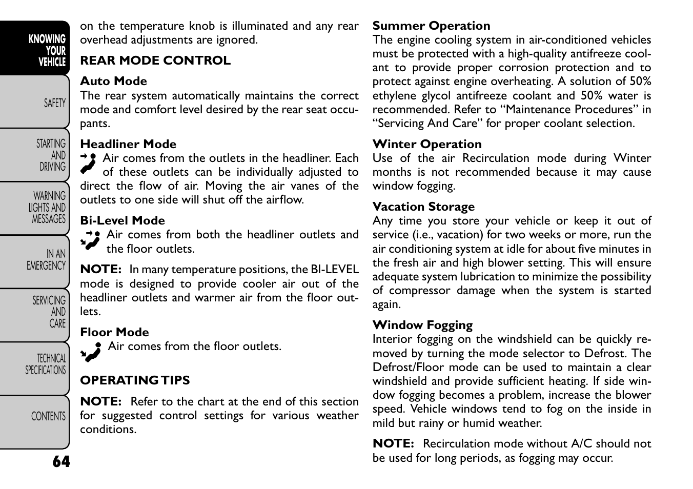 FIAT Freemont User Manual | Page 70 / 266