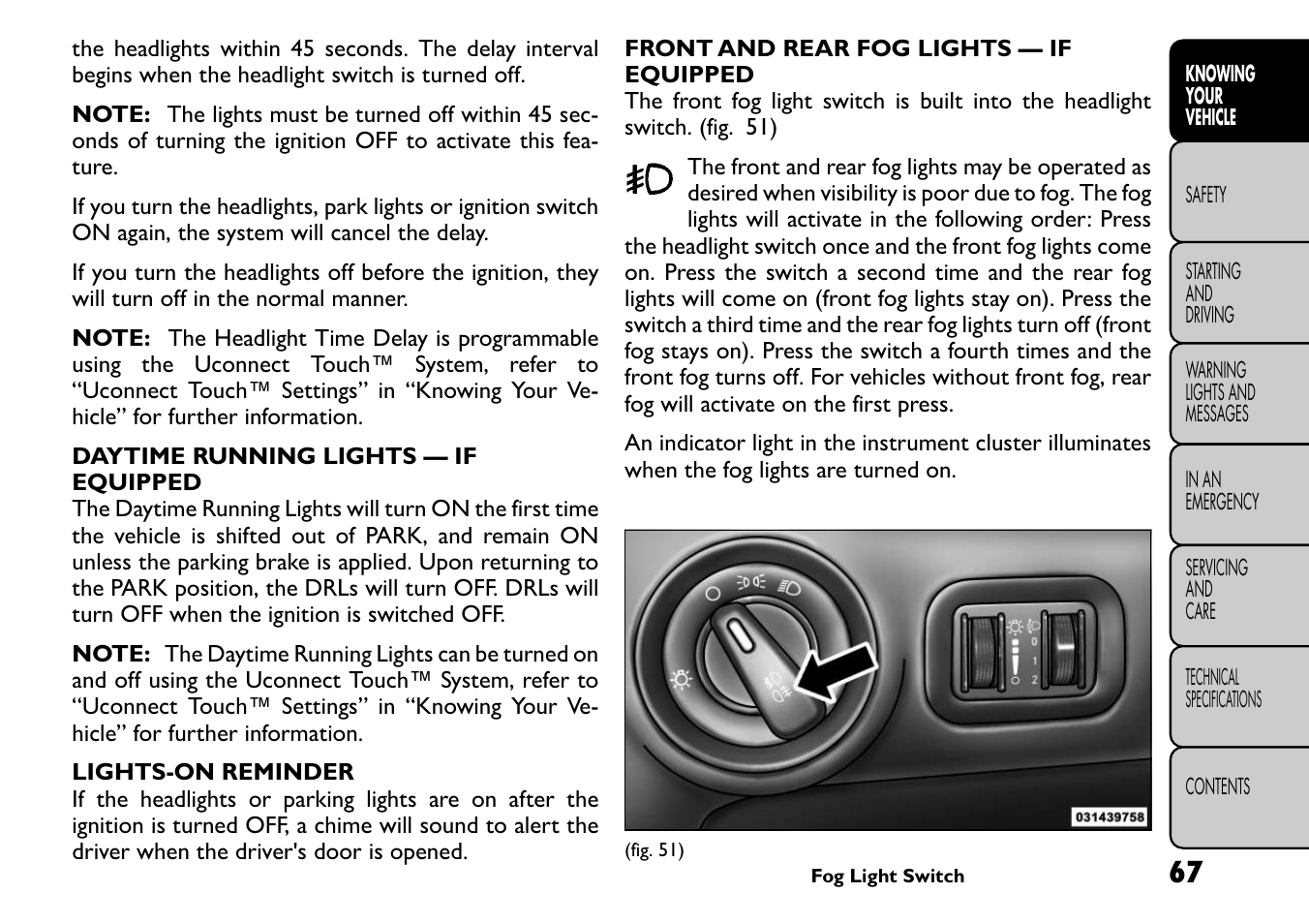 FIAT Freemont User Manual | Page 73 / 266