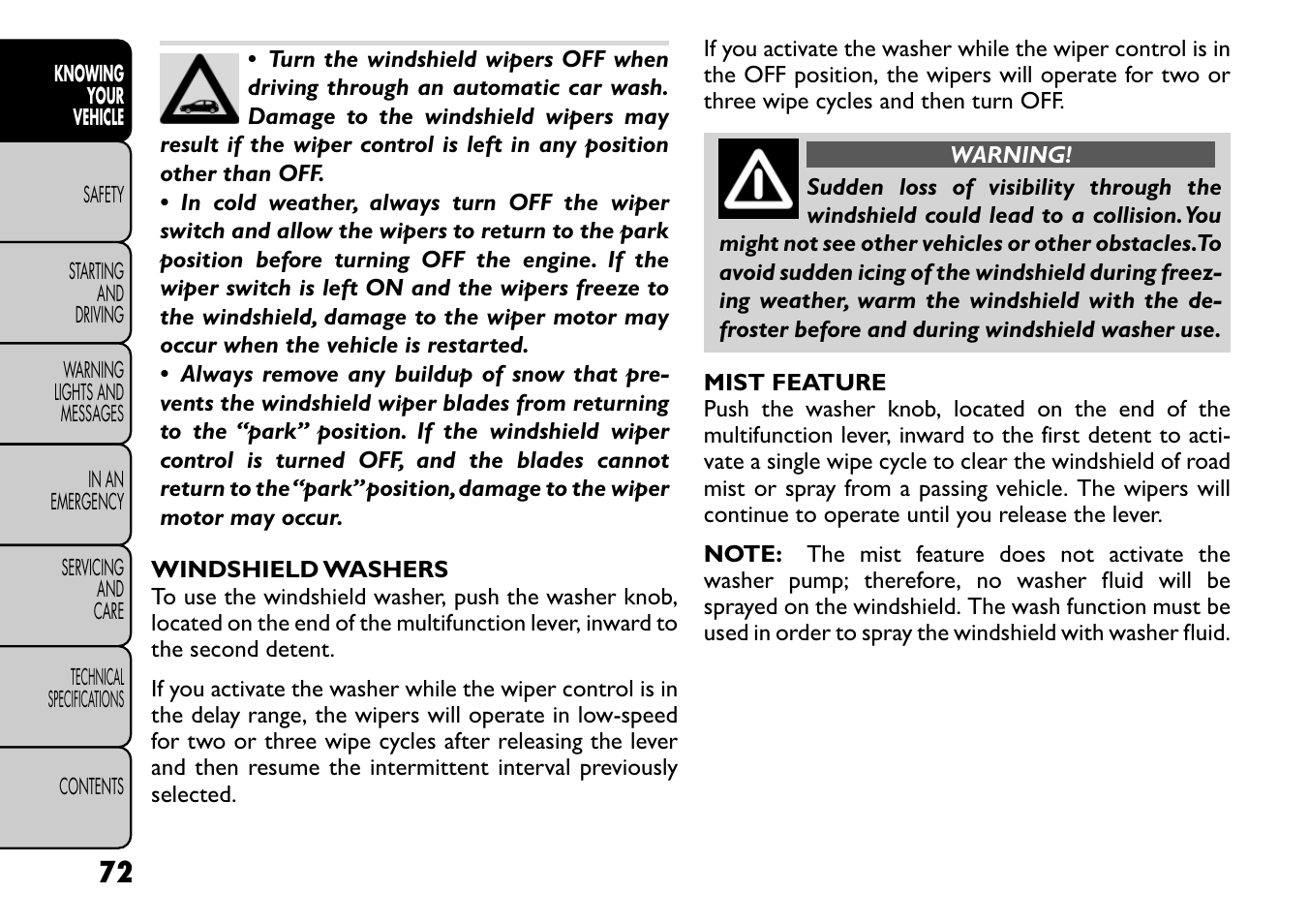 FIAT Freemont User Manual | Page 78 / 266