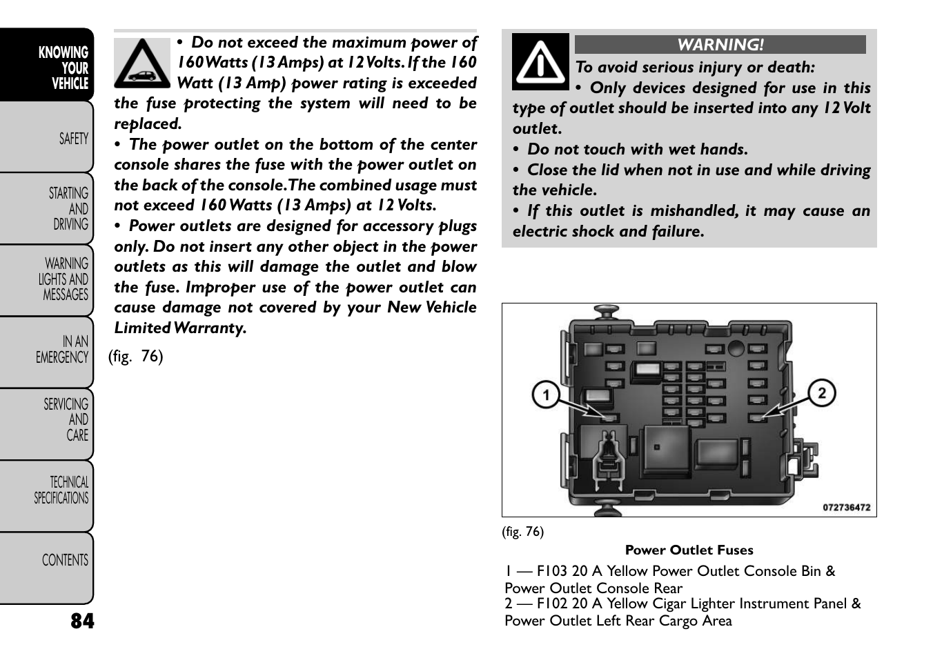 FIAT Freemont User Manual | Page 90 / 266