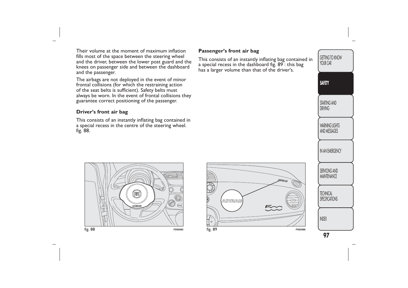 FIAT 500 User Manual | Page 100 / 230