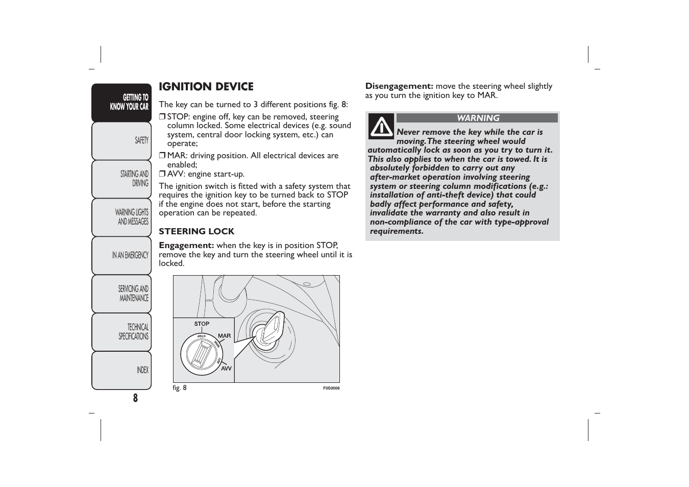 FIAT 500 User Manual | Page 11 / 230