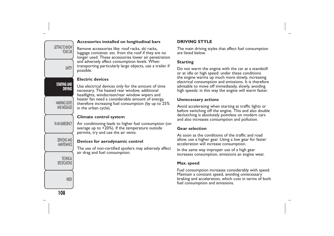 FIAT 500 User Manual | Page 111 / 230