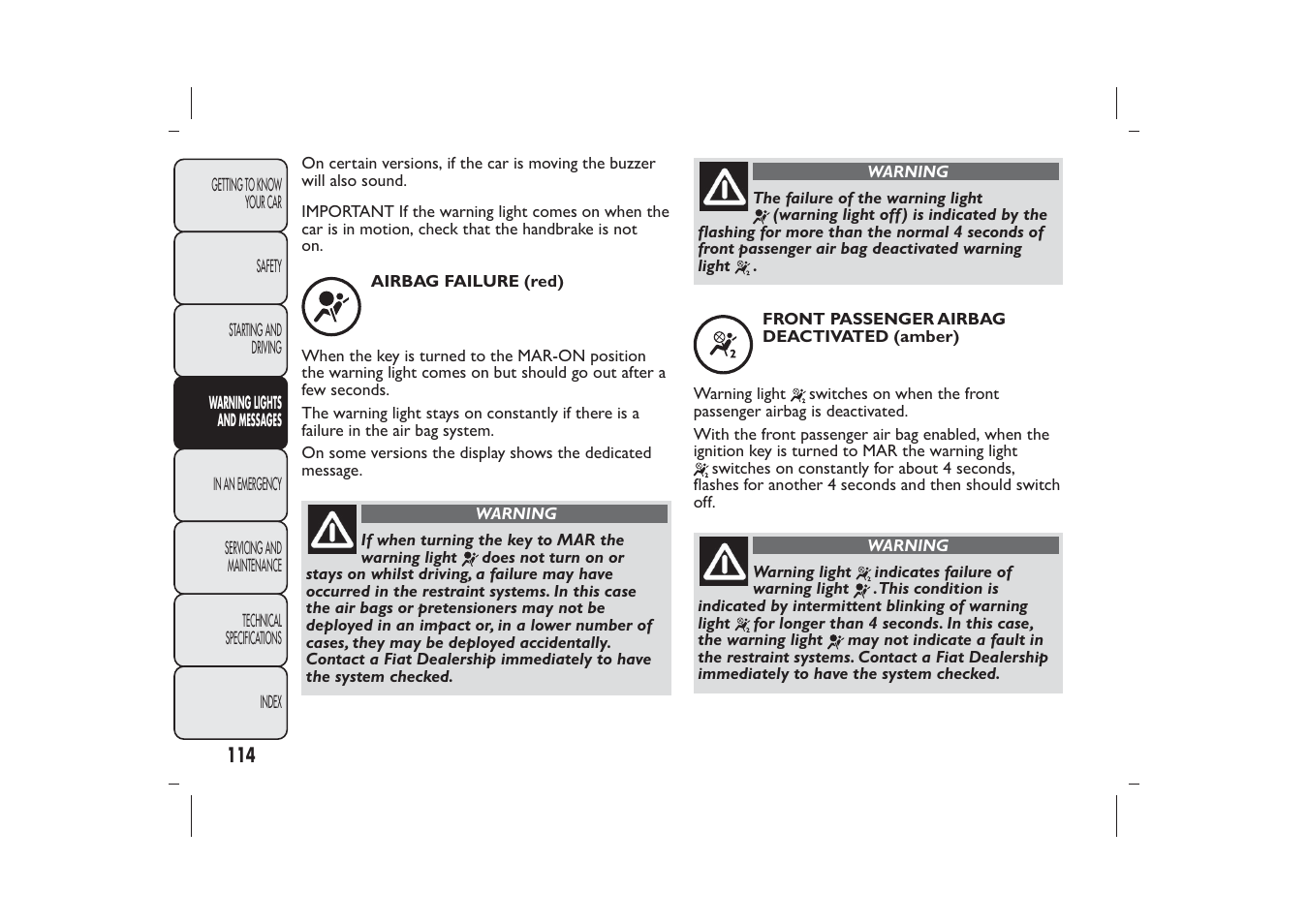 FIAT 500 User Manual | Page 117 / 230