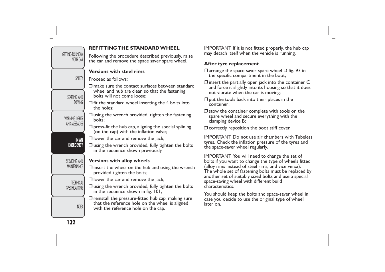 FIAT 500 User Manual | Page 135 / 230