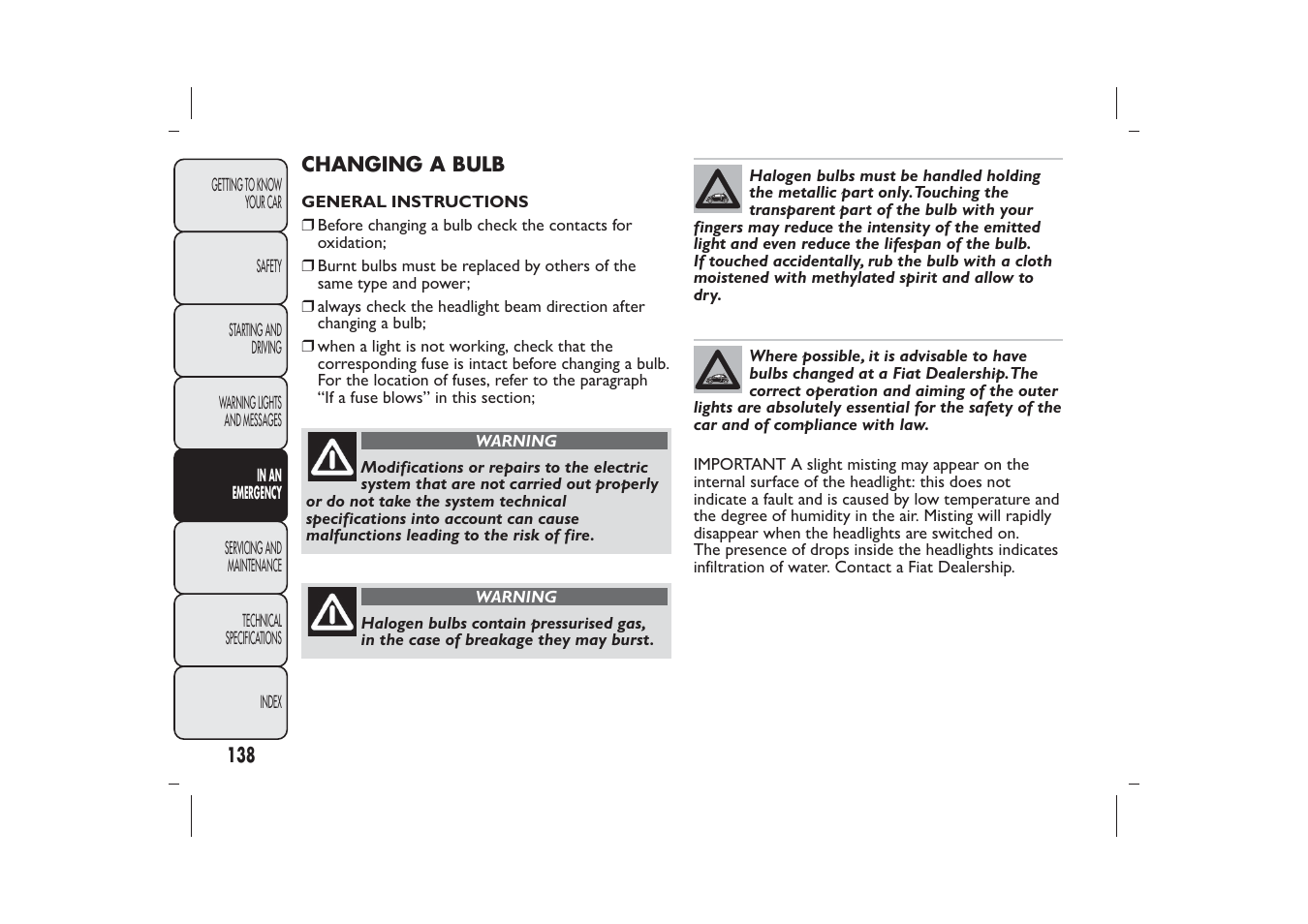 FIAT 500 User Manual | Page 141 / 230