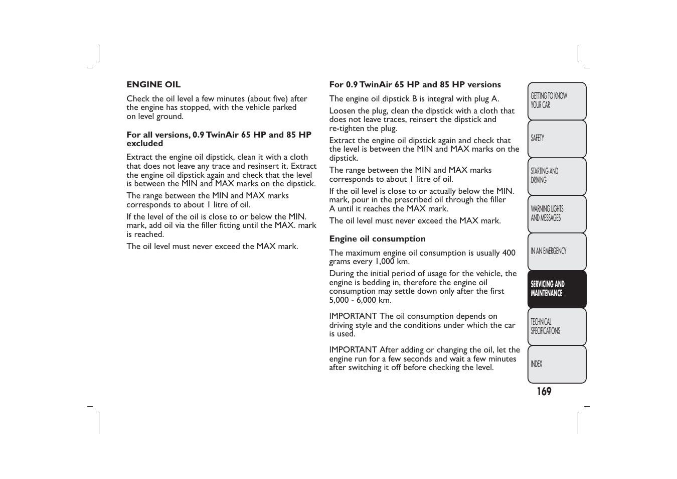 FIAT 500 User Manual | Page 172 / 230