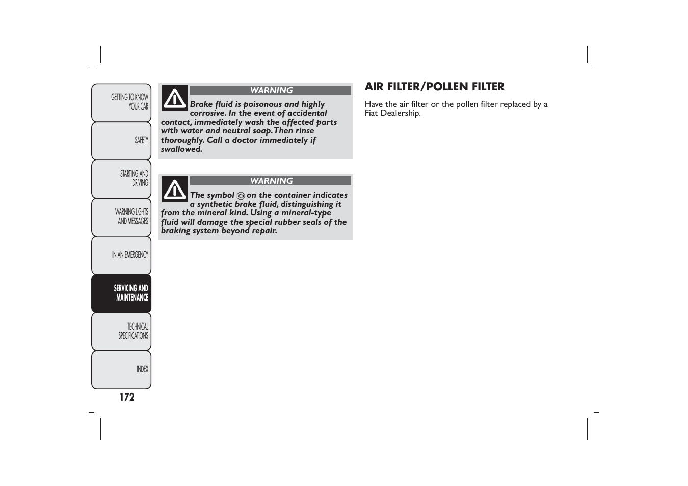 FIAT 500 User Manual | Page 175 / 230