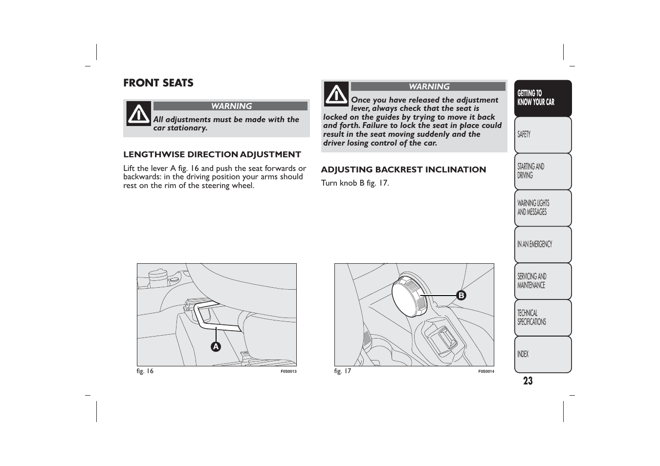 FIAT 500 User Manual | Page 26 / 230