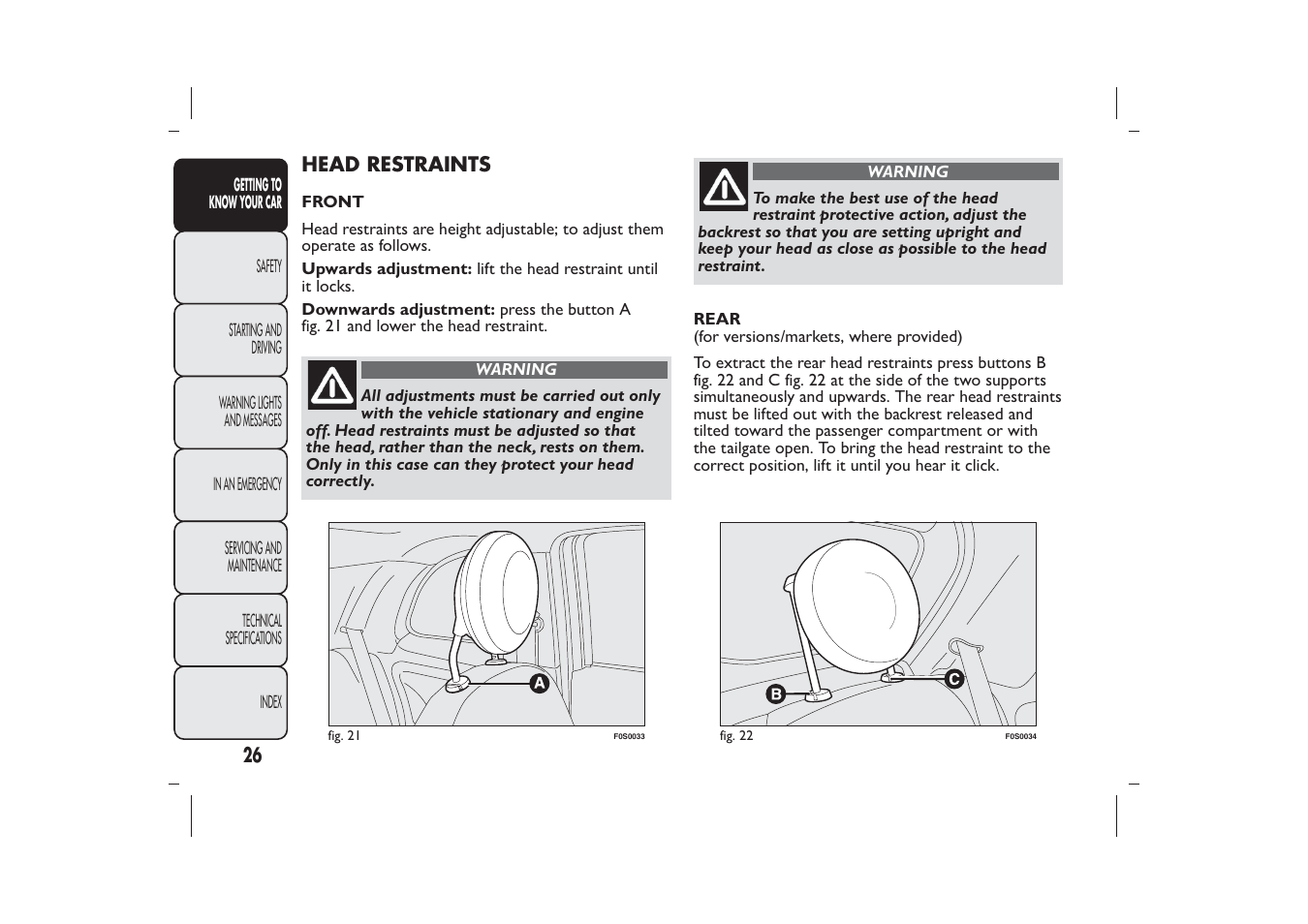 FIAT 500 User Manual | Page 29 / 230