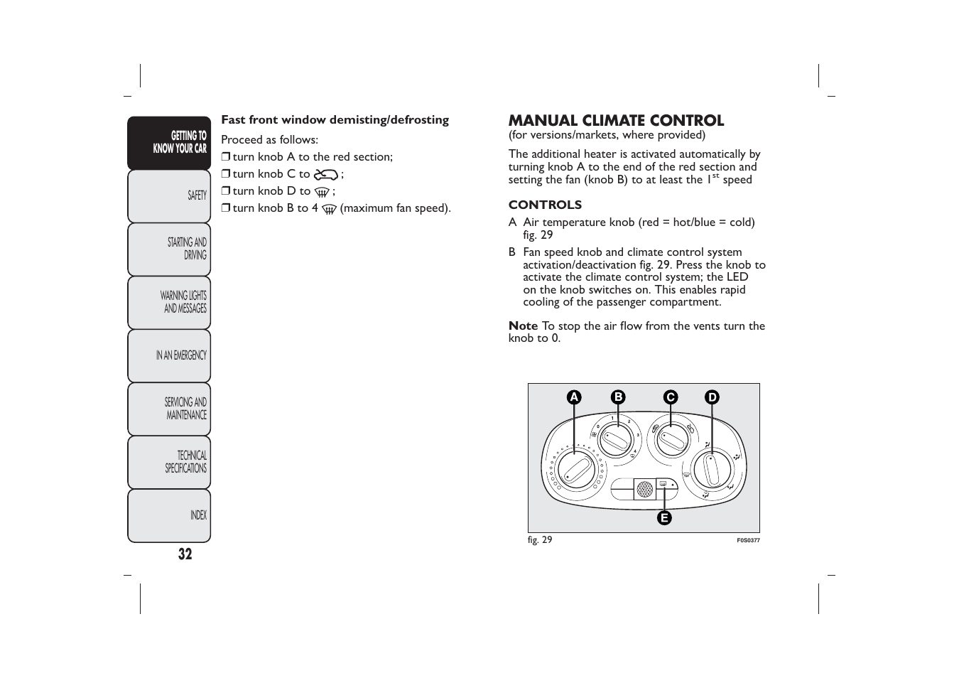 FIAT 500 User Manual | Page 35 / 230