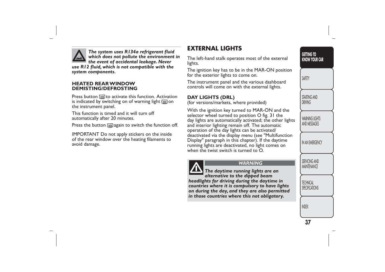 FIAT 500 User Manual | Page 40 / 230