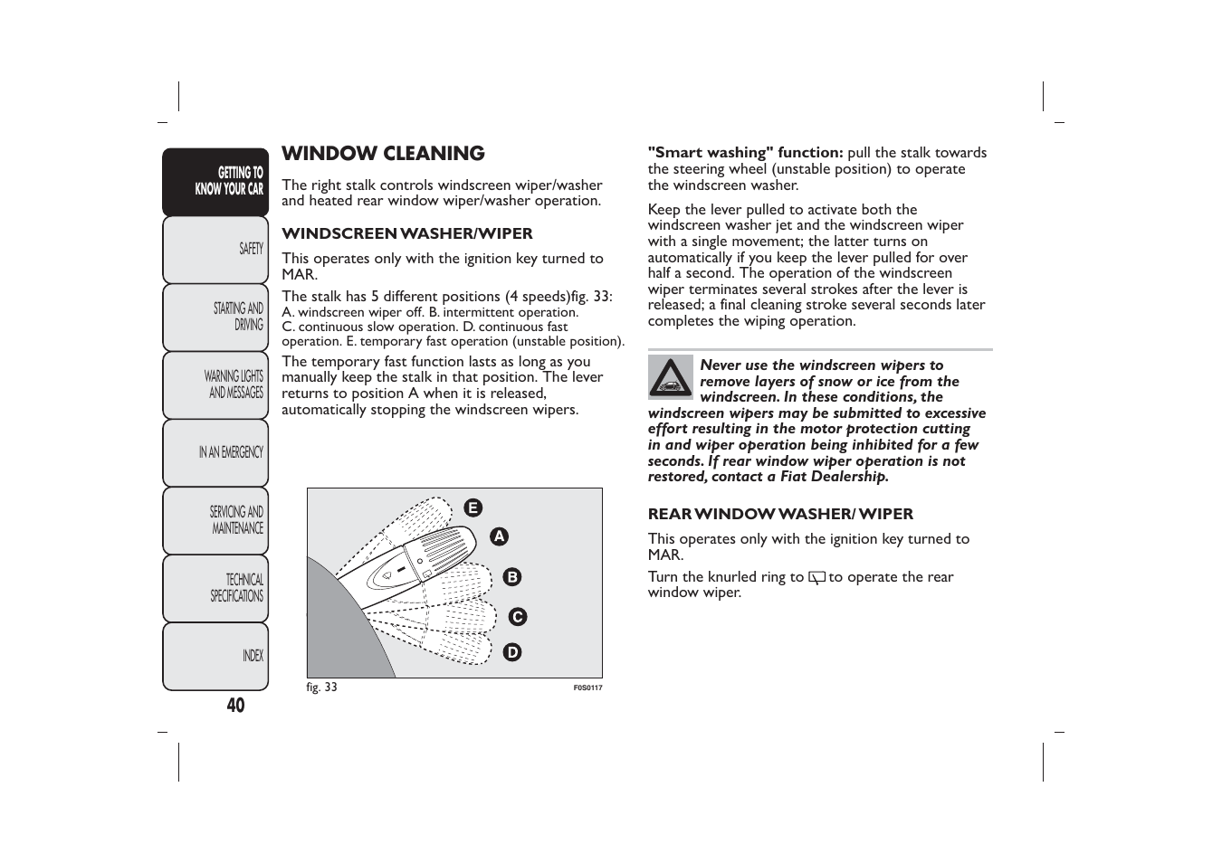 FIAT 500 User Manual | Page 43 / 230