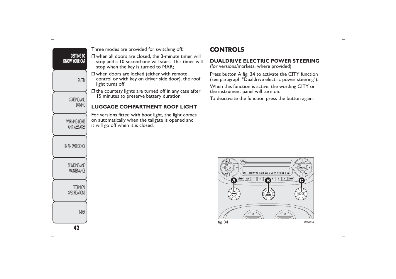 FIAT 500 User Manual | Page 45 / 230