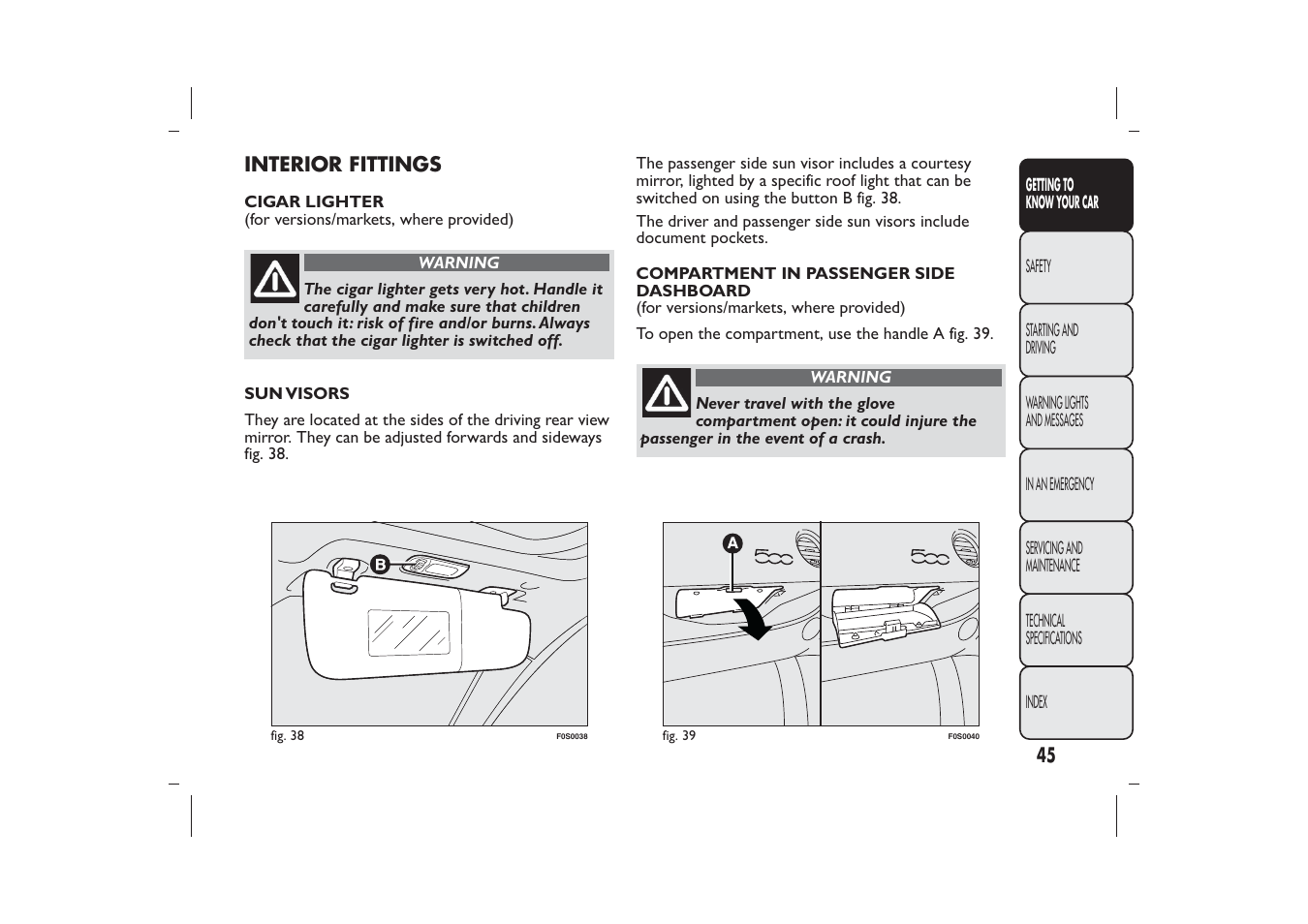 FIAT 500 User Manual | Page 48 / 230