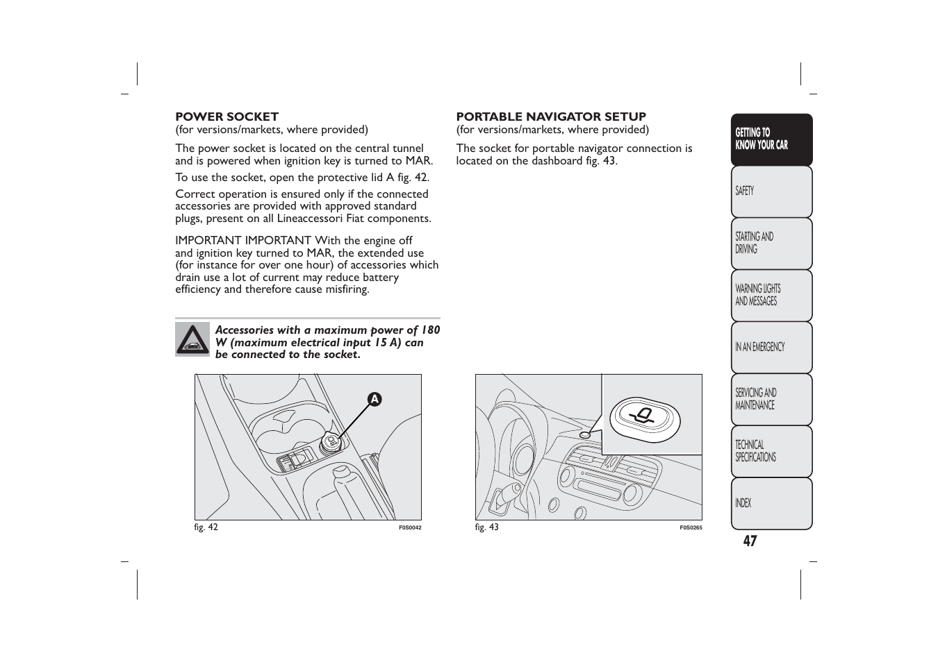 FIAT 500 User Manual | Page 50 / 230