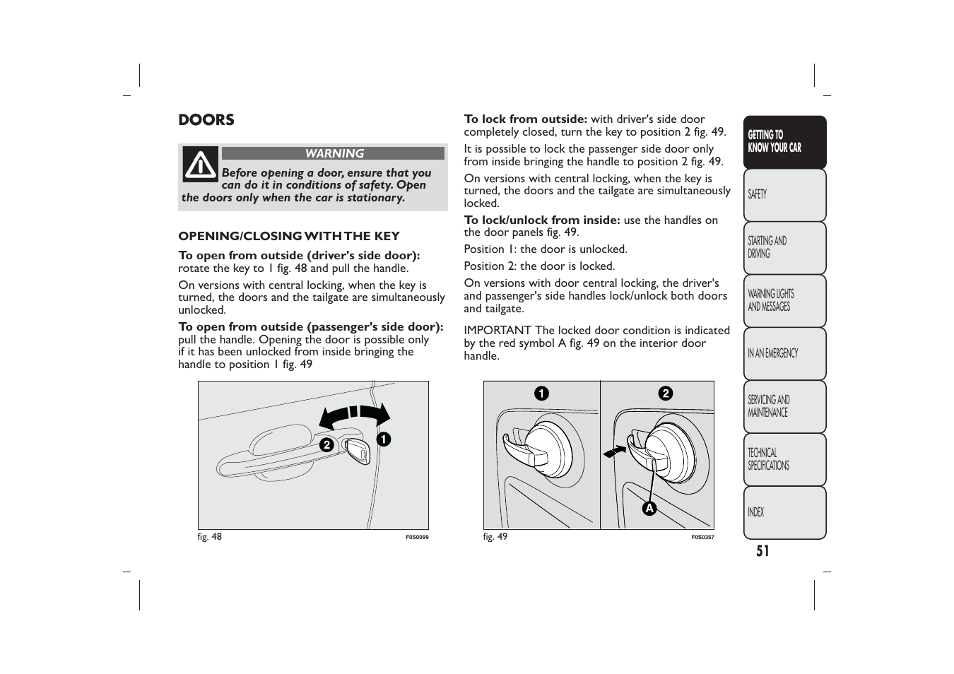 FIAT 500 User Manual | Page 54 / 230