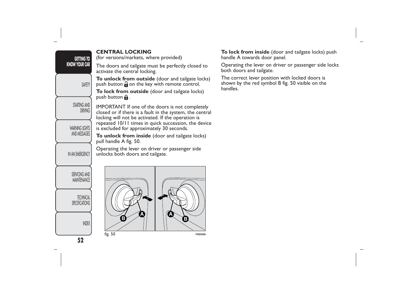 FIAT 500 User Manual | Page 55 / 230