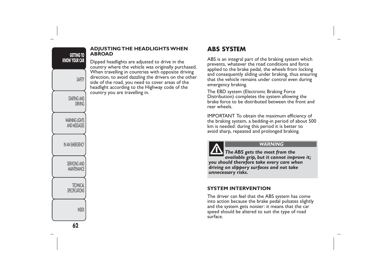 FIAT 500 User Manual | Page 65 / 230