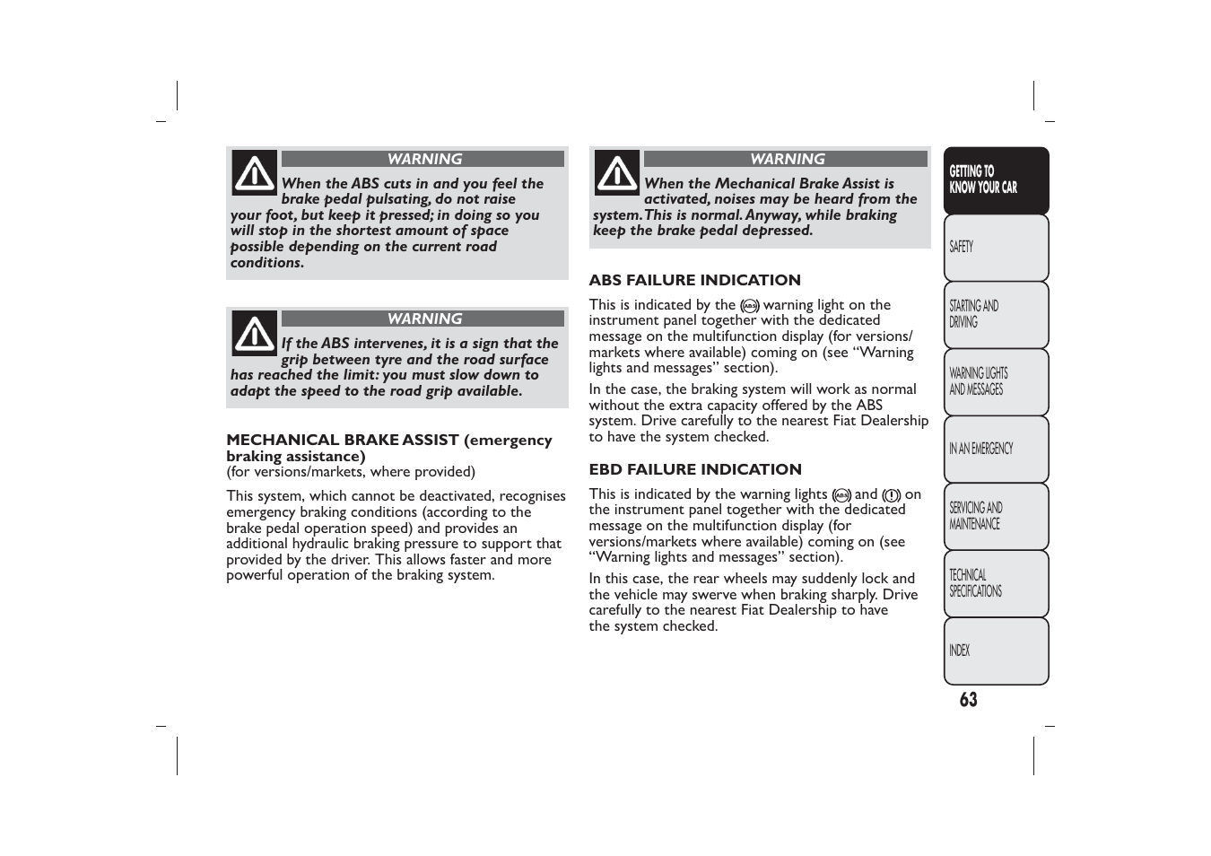 FIAT 500 User Manual | Page 66 / 230