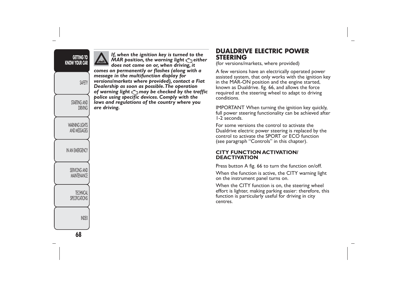 FIAT 500 User Manual | Page 71 / 230