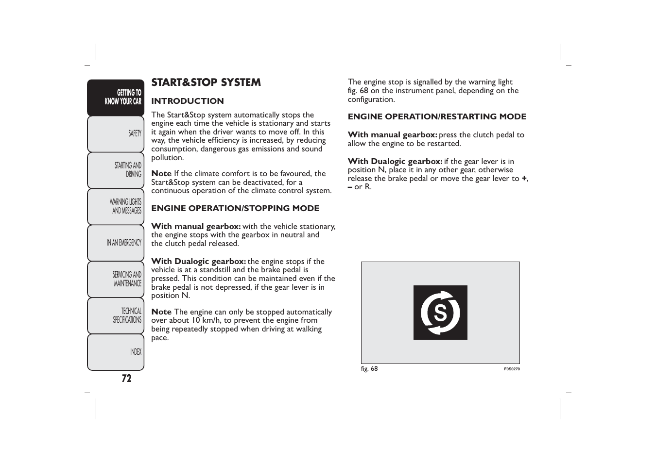 FIAT 500 User Manual | Page 75 / 230