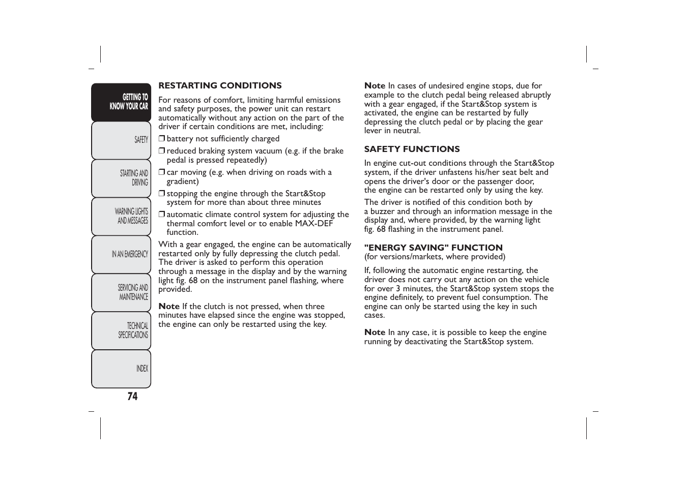 FIAT 500 User Manual | Page 77 / 230