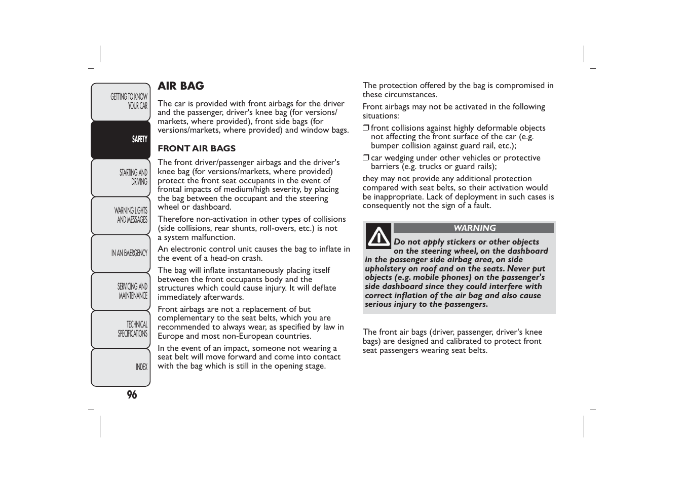 FIAT 500 User Manual | Page 99 / 230