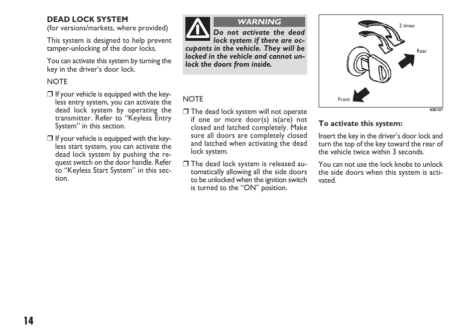 FIAT Sedici User Manual | Page 15 / 270