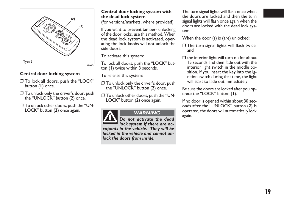 FIAT Sedici User Manual | Page 20 / 270