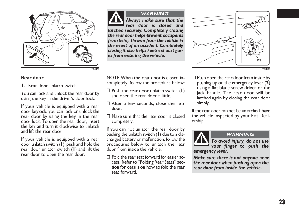 FIAT Sedici User Manual | Page 24 / 270