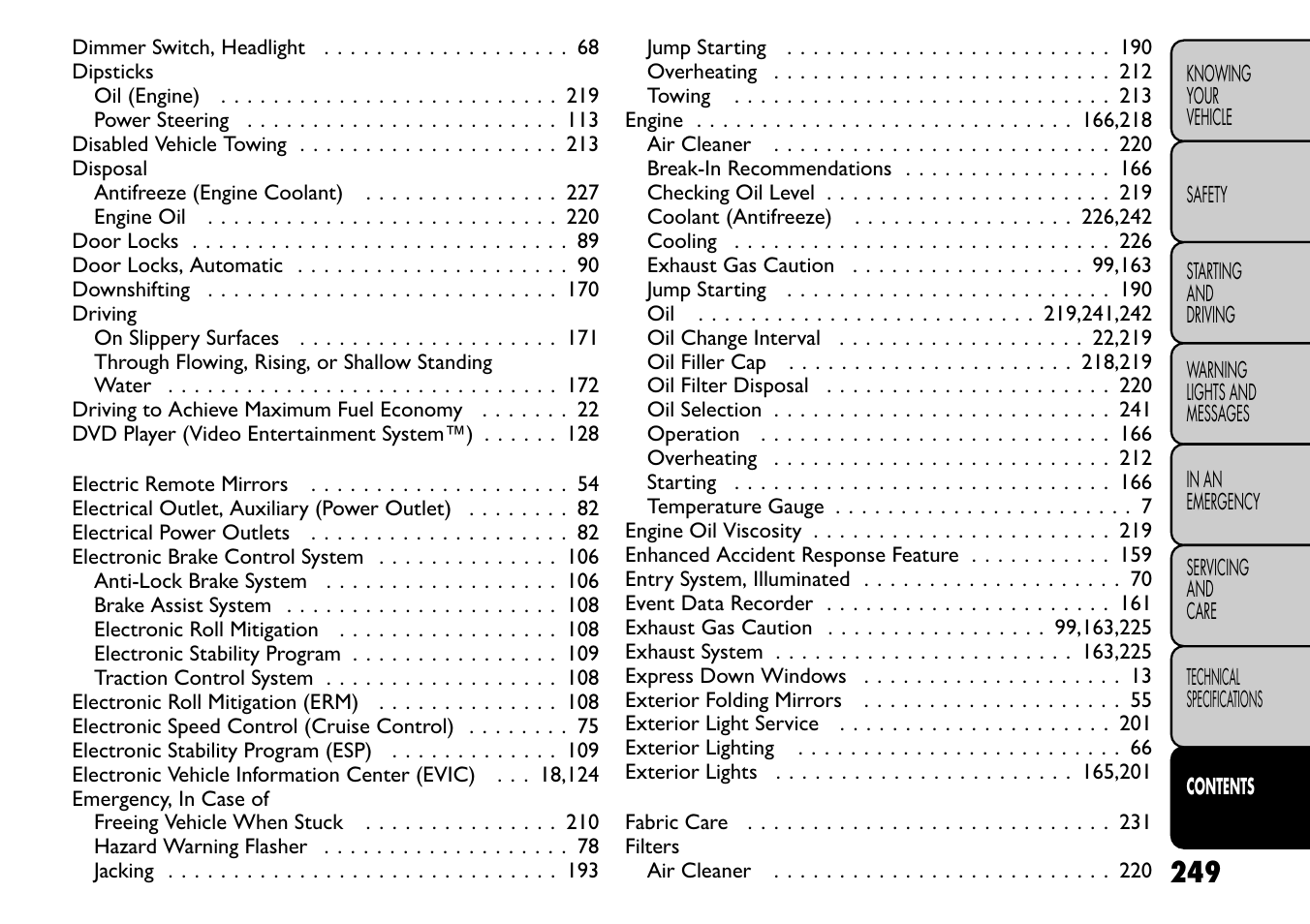 FIAT Freemont User Manual | Page 256 / 267