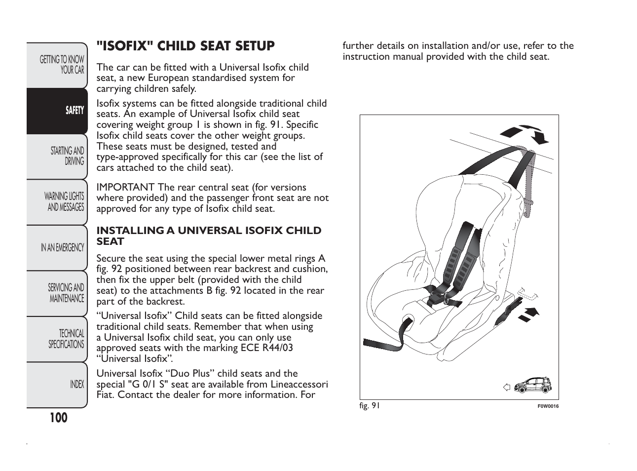 FIAT Panda User Manual | Page 104 / 260