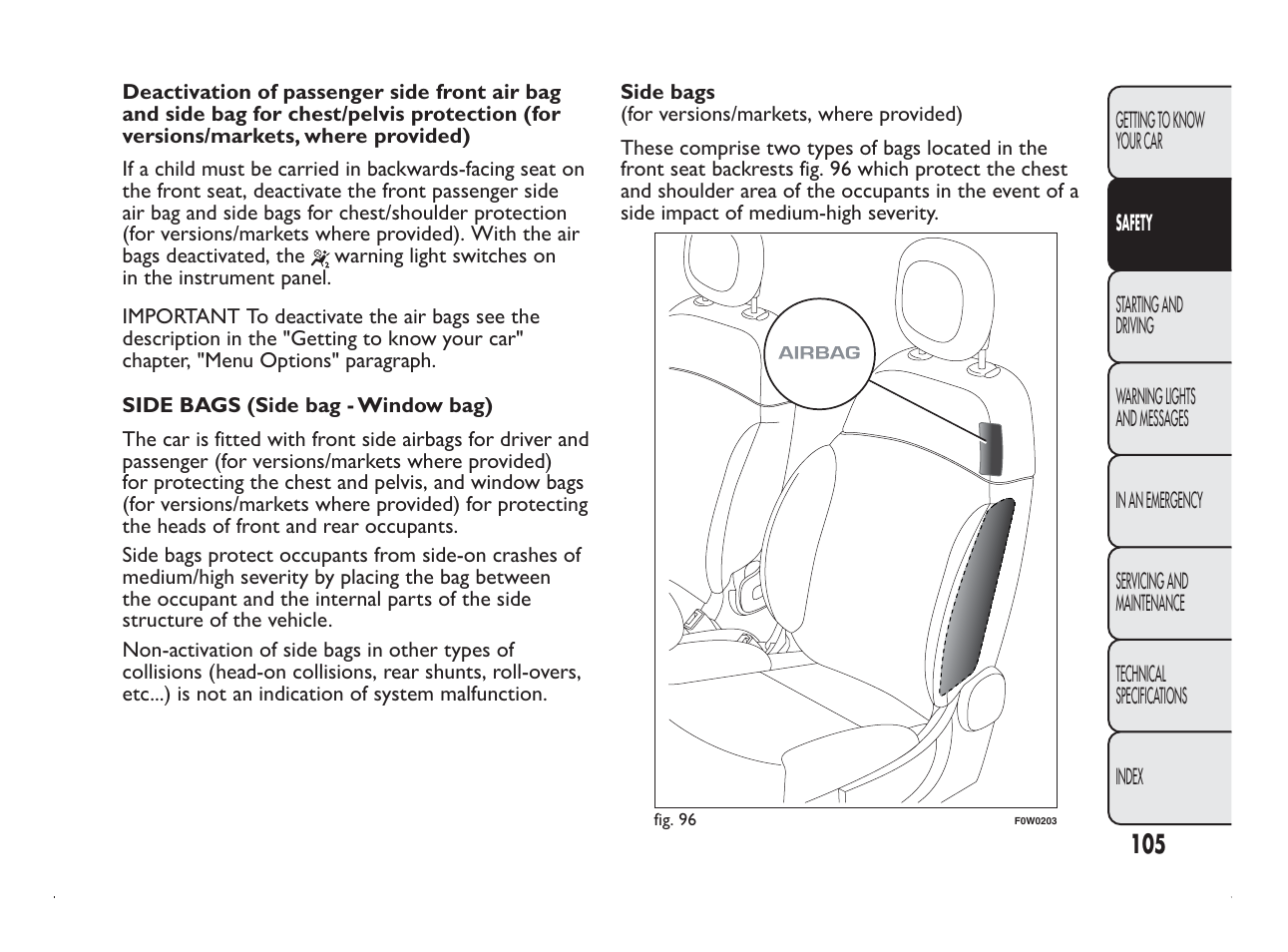 FIAT Panda User Manual | Page 109 / 260