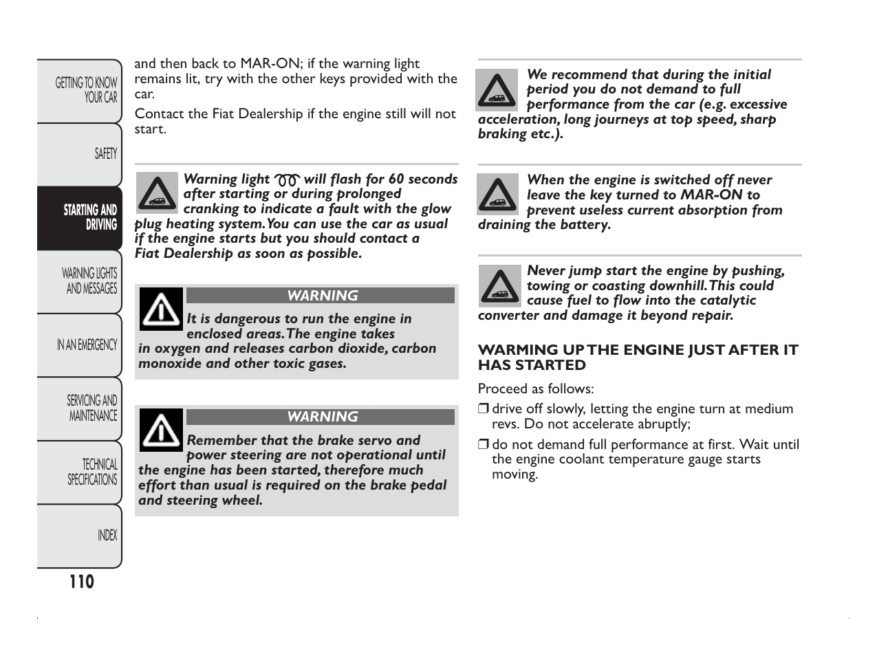 FIAT Panda User Manual | Page 114 / 260