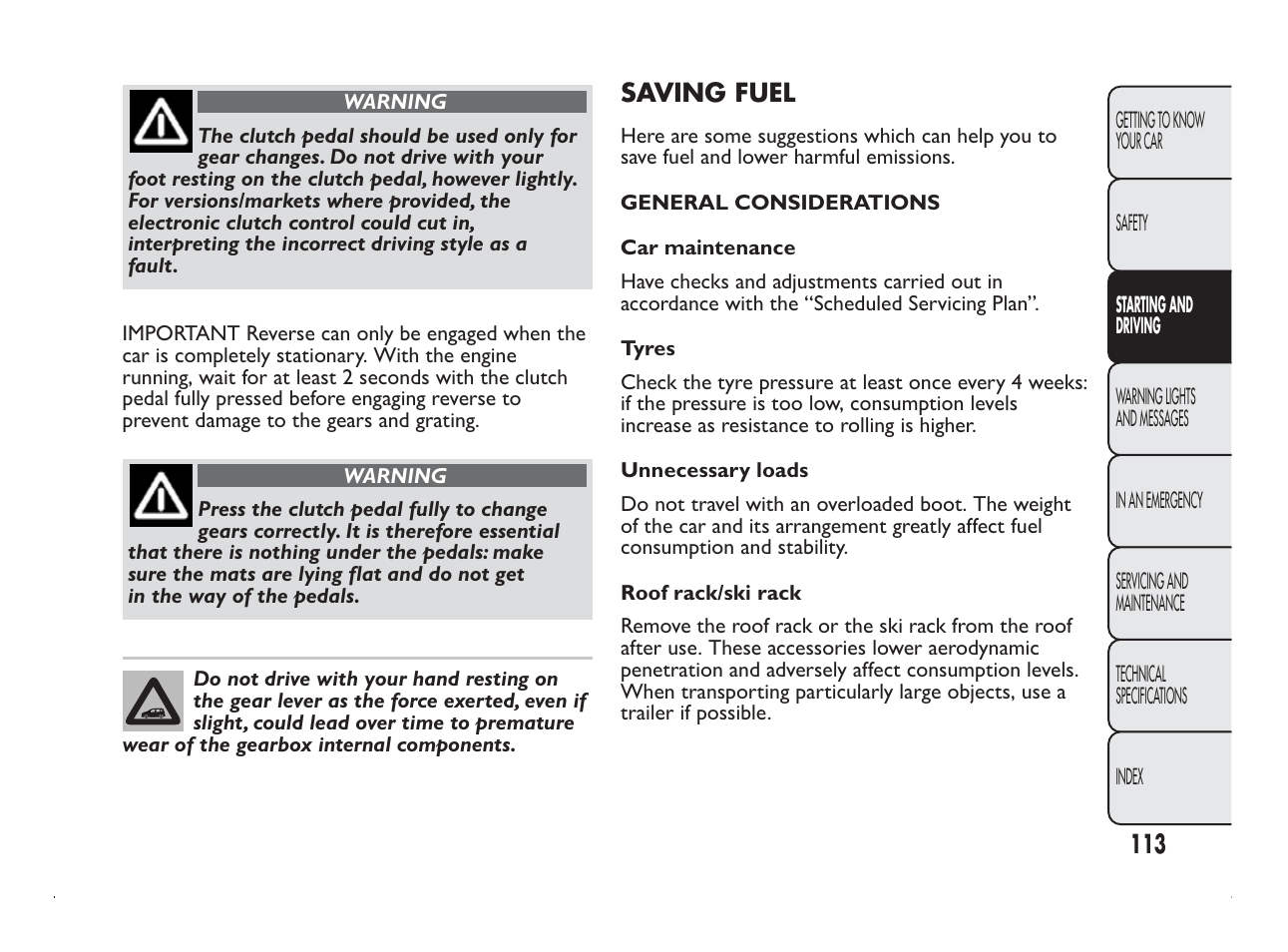 FIAT Panda User Manual | Page 117 / 260