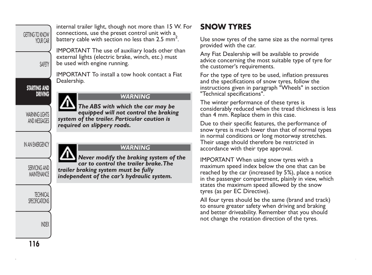 FIAT Panda User Manual | Page 120 / 260