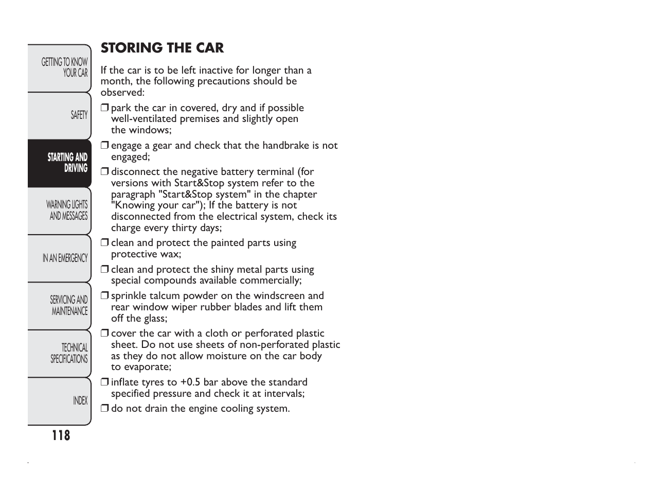 FIAT Panda User Manual | Page 122 / 260