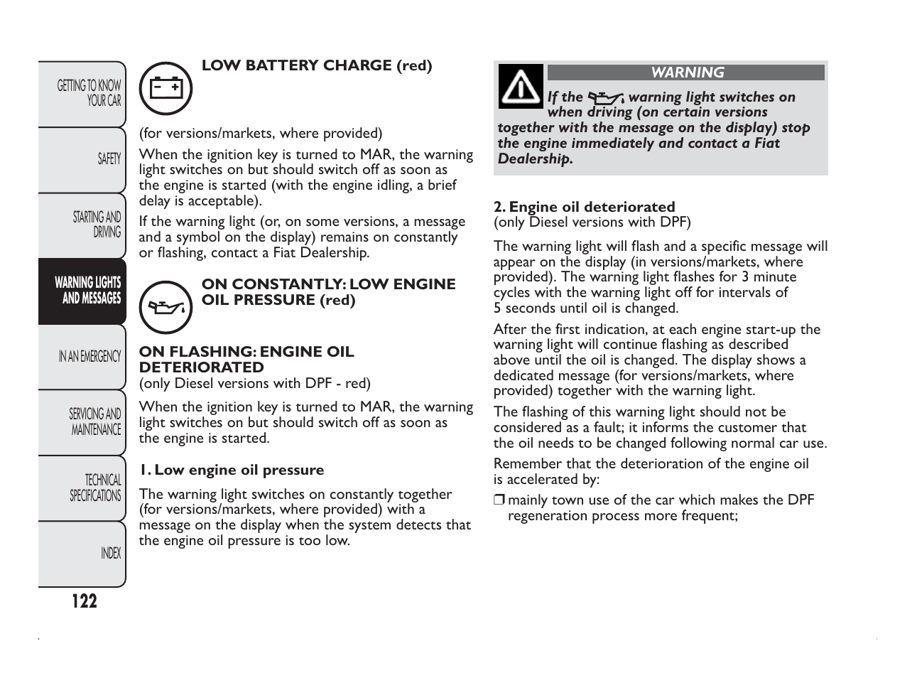 FIAT Panda User Manual | Page 126 / 260