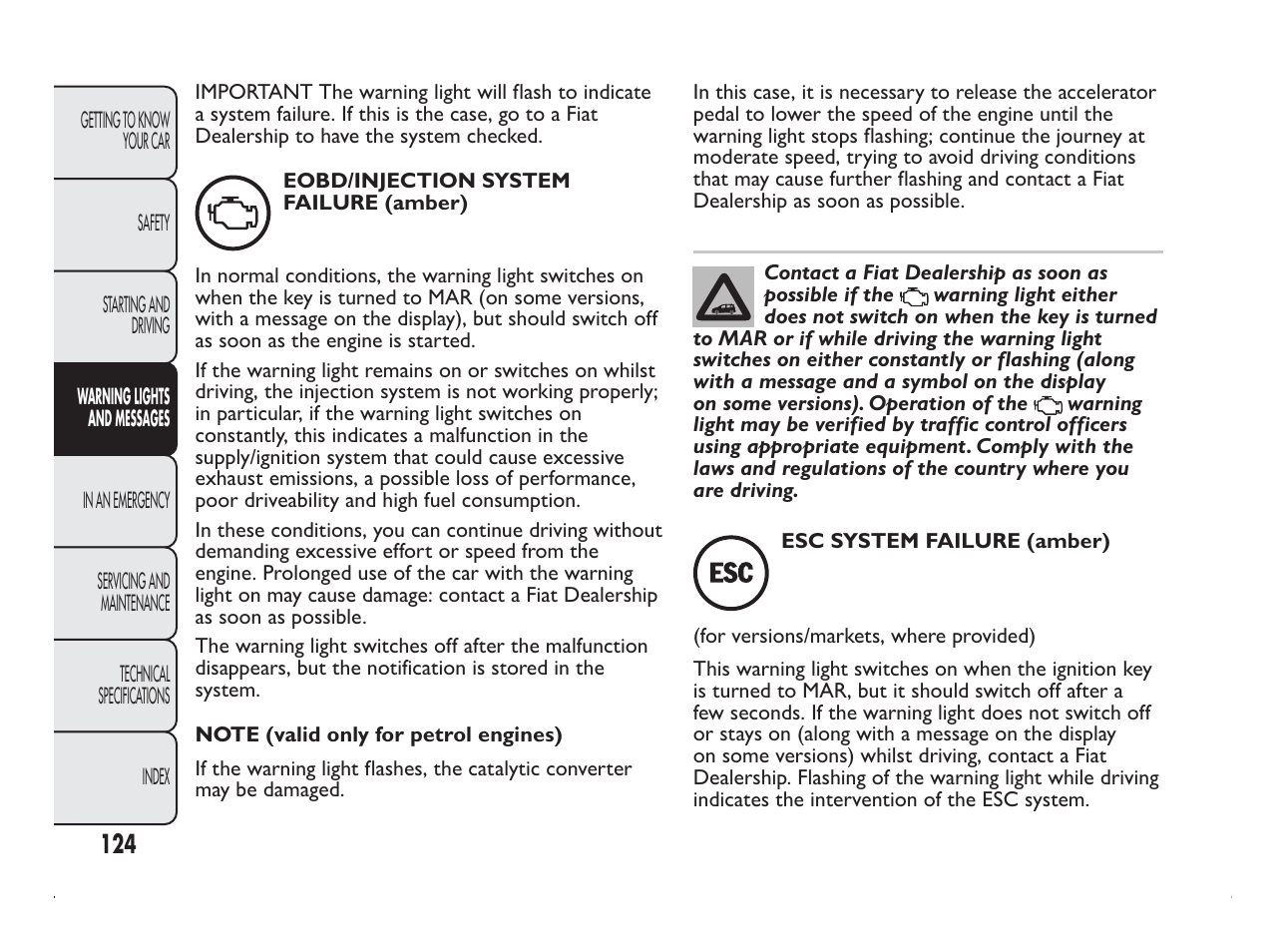 FIAT Panda User Manual | Page 128 / 260