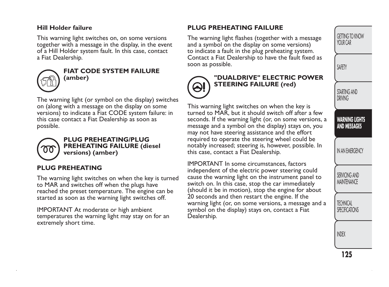 FIAT Panda User Manual | Page 129 / 260