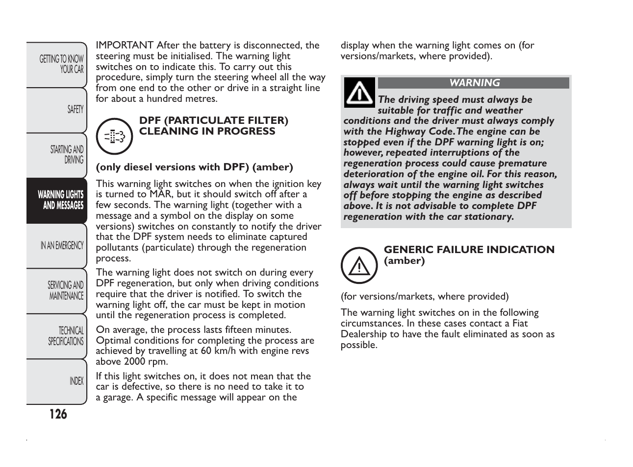 FIAT Panda User Manual | Page 130 / 260