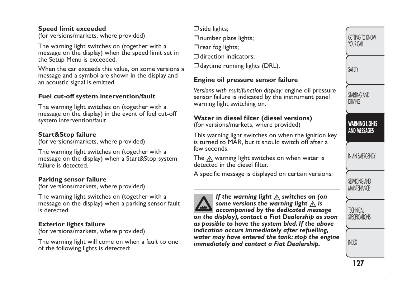 FIAT Panda User Manual | Page 131 / 260
